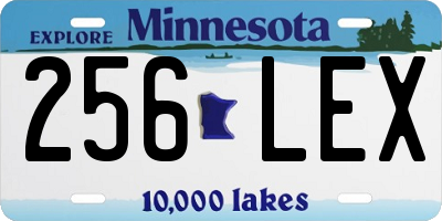 MN license plate 256LEX