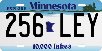 MN license plate 256LEY