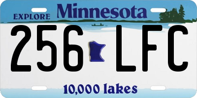 MN license plate 256LFC