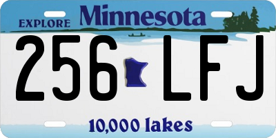 MN license plate 256LFJ