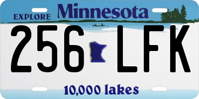 MN license plate 256LFK