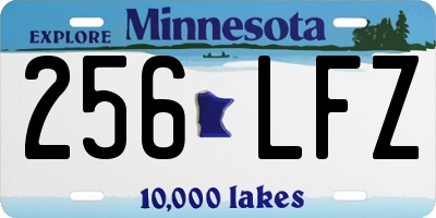 MN license plate 256LFZ