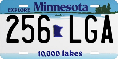 MN license plate 256LGA