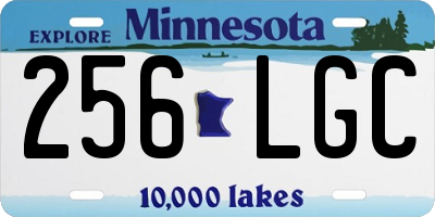 MN license plate 256LGC