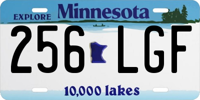 MN license plate 256LGF