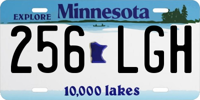 MN license plate 256LGH