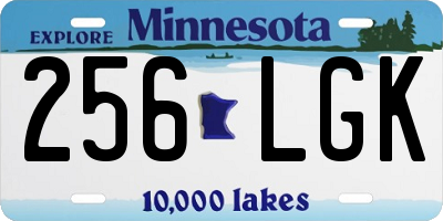 MN license plate 256LGK