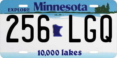 MN license plate 256LGQ