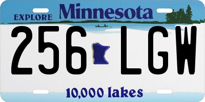 MN license plate 256LGW