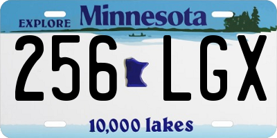 MN license plate 256LGX