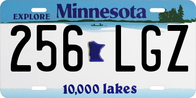 MN license plate 256LGZ