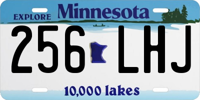MN license plate 256LHJ