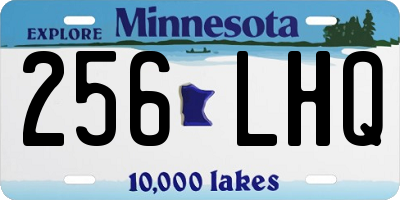 MN license plate 256LHQ