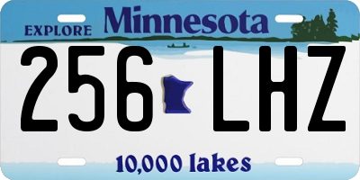 MN license plate 256LHZ