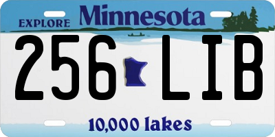 MN license plate 256LIB