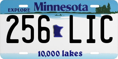 MN license plate 256LIC