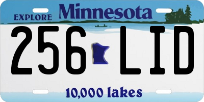 MN license plate 256LID