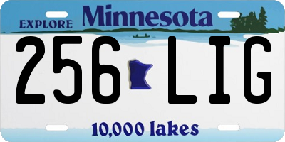 MN license plate 256LIG