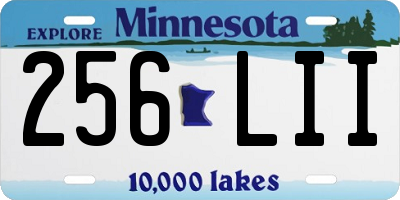 MN license plate 256LII