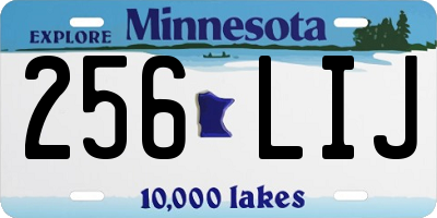MN license plate 256LIJ