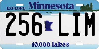 MN license plate 256LIM
