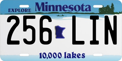 MN license plate 256LIN