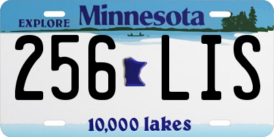 MN license plate 256LIS