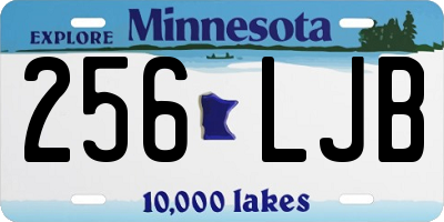 MN license plate 256LJB