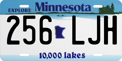 MN license plate 256LJH