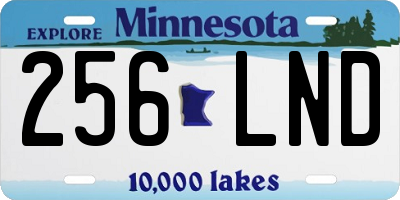 MN license plate 256LND