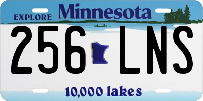 MN license plate 256LNS