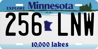 MN license plate 256LNW