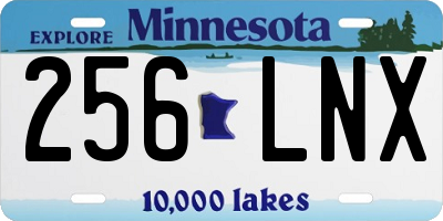 MN license plate 256LNX