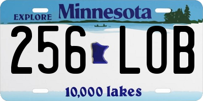 MN license plate 256LOB