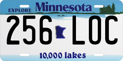 MN license plate 256LOC