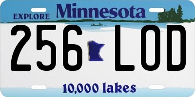 MN license plate 256LOD