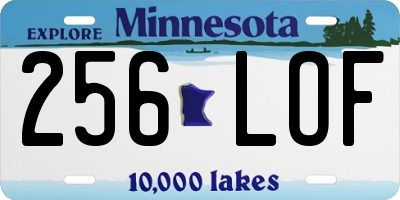 MN license plate 256LOF