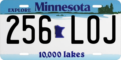 MN license plate 256LOJ