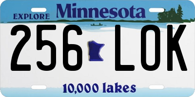 MN license plate 256LOK