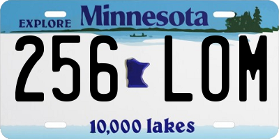 MN license plate 256LOM