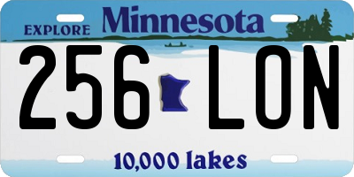 MN license plate 256LON