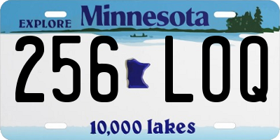 MN license plate 256LOQ