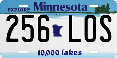 MN license plate 256LOS
