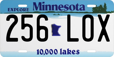 MN license plate 256LOX