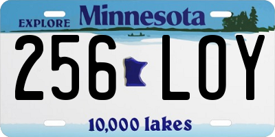 MN license plate 256LOY