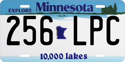 MN license plate 256LPC