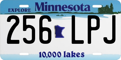 MN license plate 256LPJ