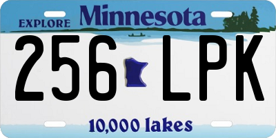 MN license plate 256LPK