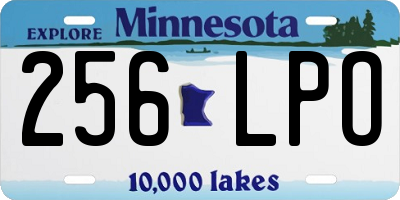 MN license plate 256LPO