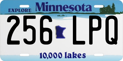 MN license plate 256LPQ